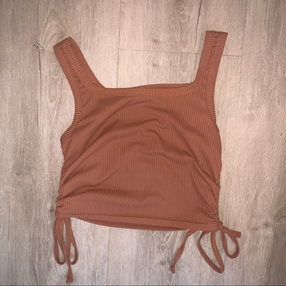 Shein brown/orange tank with adjustable strings!